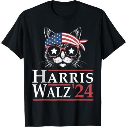 Harris Walz 2024 Funny Cat Election Kamala Harris Tim Waltz T-Shirt made in usastyle{n002}2 Hoodie, Sweatshirt