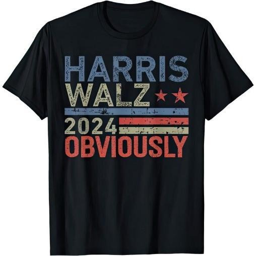 Harris Walz 2024 Obviously Kamala Harris Tim Walz Presidential Campaign T Shirt made in usa Hoodie, Sweatshirt