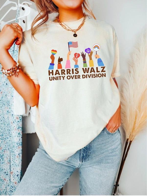 Harris Walz 2024 Shirt, Election 2024 Shirt, Gift for Democrat, Unity Over Division, Democrat Top, Harris Shirt Hoodie,...