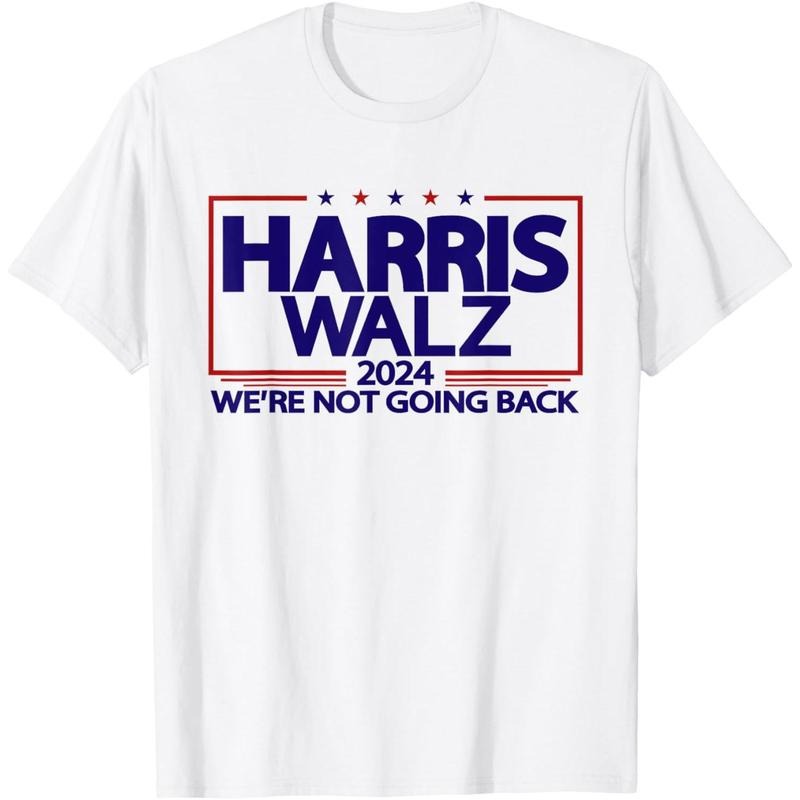 Harris Walz 2024 We're Not Going Back Kamala Harris VP Walz T-Shirt made in usa Hoodie, Sweatshirt | WearSparks.com