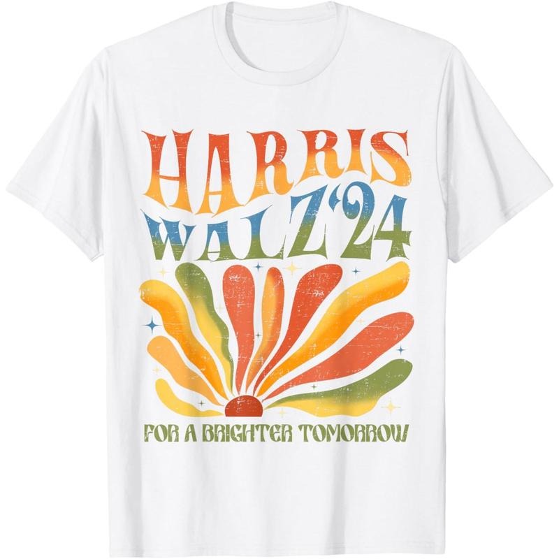 Harris Walz for A Brighter Tomorrow Kamala Harris Walz 2024 T-Shirt made in usa Hoodie, Sweatshirt | WearSparks.com