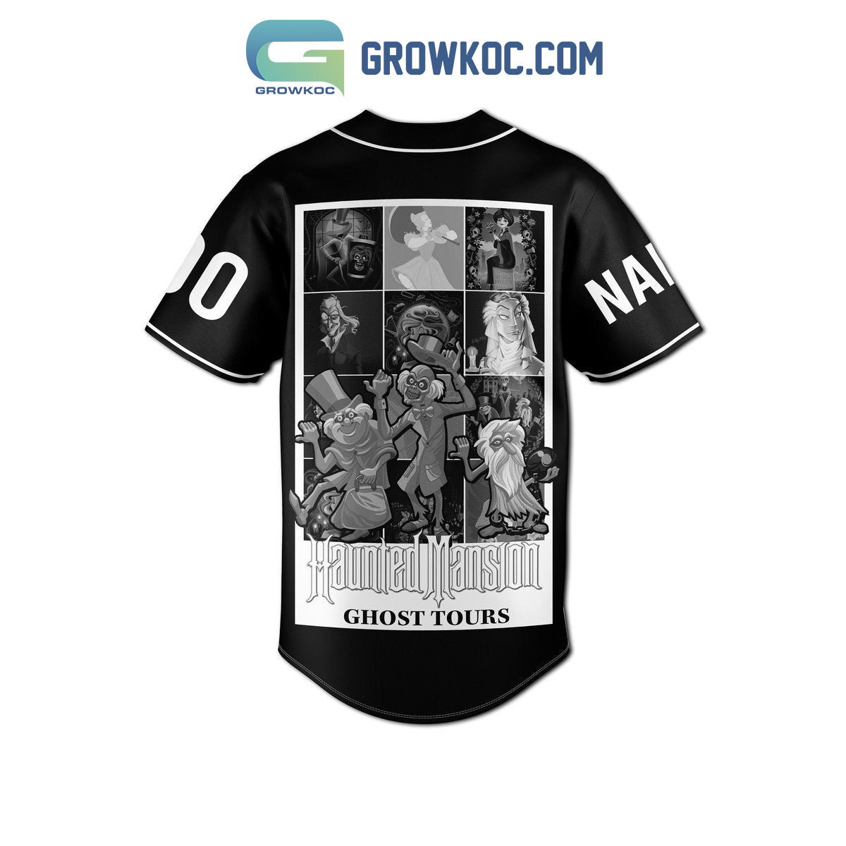 Haunted Mansion Ghost Tours Personalized Baseball Jersey