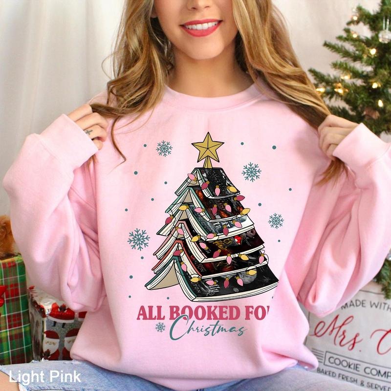 Haunting Adeline Christmas Sweatshirt, All Booked For Christmas Hoodie, Cat And Mouse Shirt, Book Lover, Dark Romance...