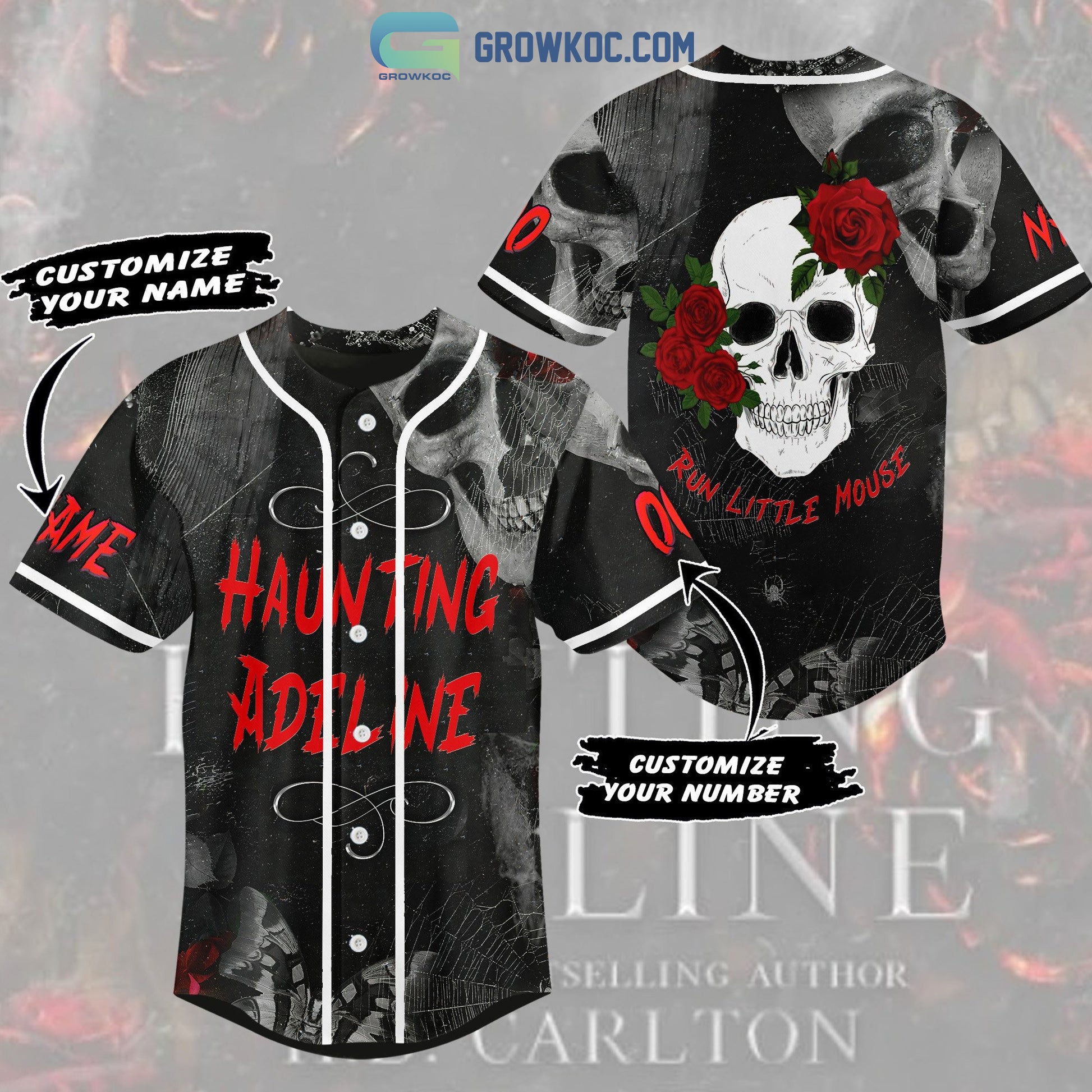 Haunting Adeline Run Little Mouse Personalized Baseball Jersey