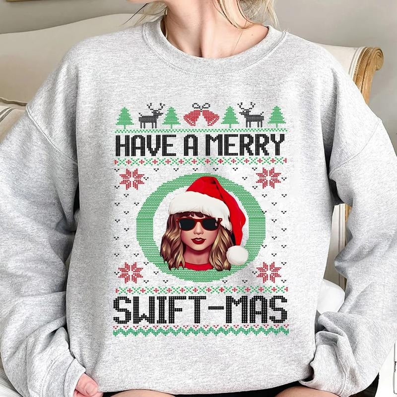 Have A Merry Swiftmas Christmas Crewneck Sweatshirt, Hoodie, T-shirt | WearSparks.com