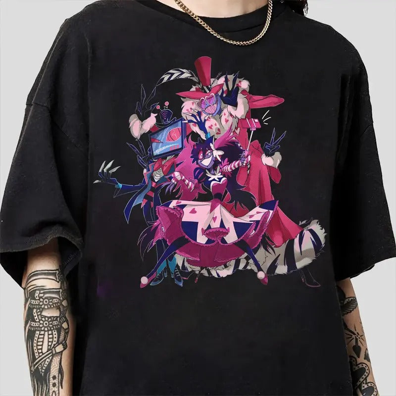 Hazbin Hotel T-Shirt, Hazbin Hotel Characters, Hazbin Hotel T-Shirt, Hazbin Hotel Cartoon , Birthday Gift for fan-1...