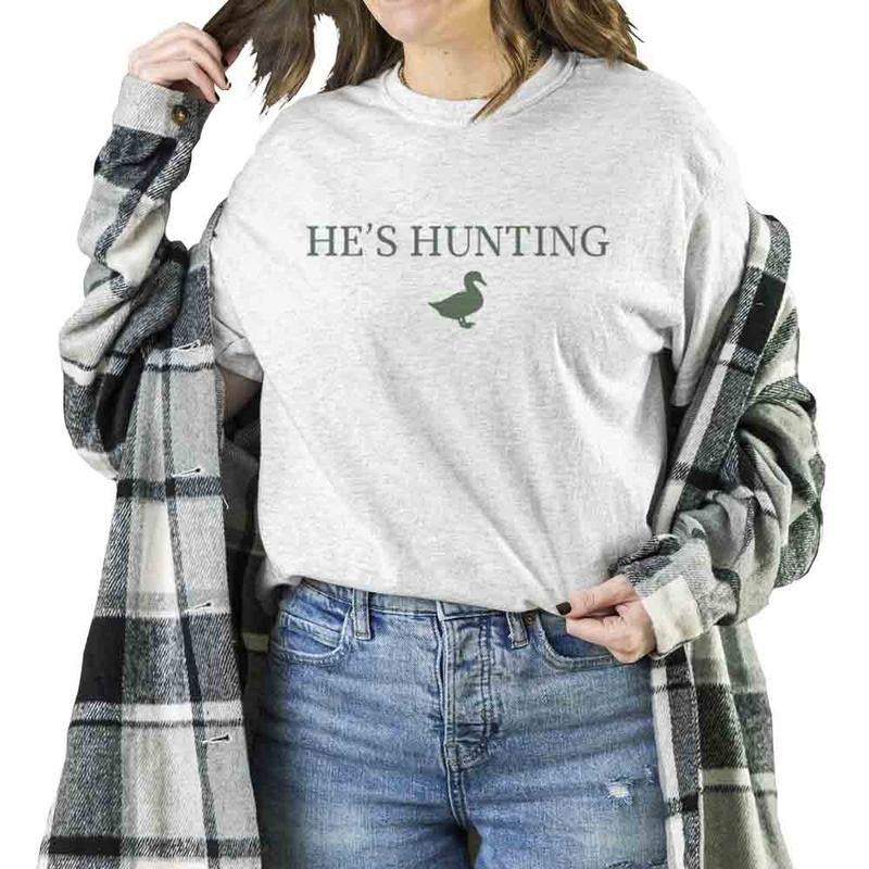 He is Hunting Waterfowl T-shirt Mallard Fit Funny Mallard Duck Sweatshirt - Nineties Vintage Nature Outfit