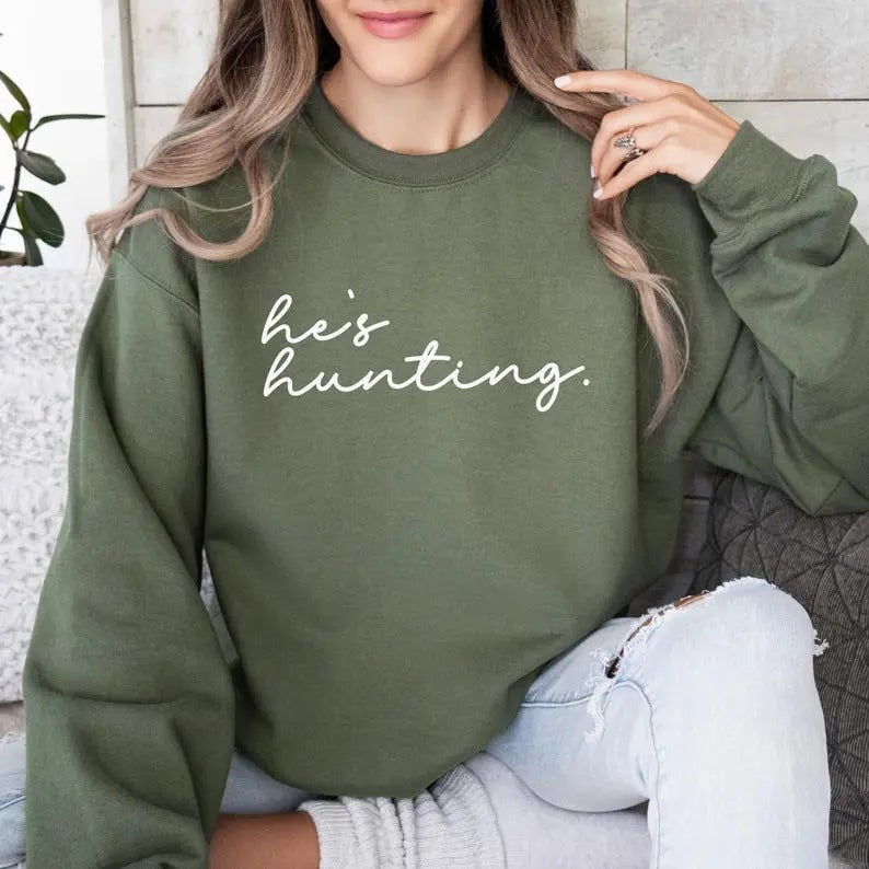He's Hunting Shirt, Abandoned Wives Sweatshirt, Hunting Season Shirt Women, Duck & Deer Season, Gifts for Hunter...