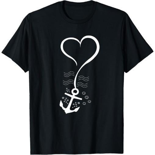 Heart Anchor Nautical Sailor Captain T-Shirt Made in USA Hoodie, Sweatshirt | WearSparks.com