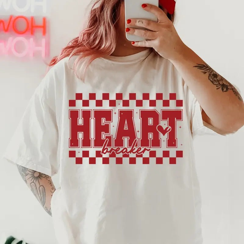 Heart Breaker Valentines day Shirt~ Unisex Apparel Relaxed Fit Printed In The USA Clothing Womenswear Casual Comfort...