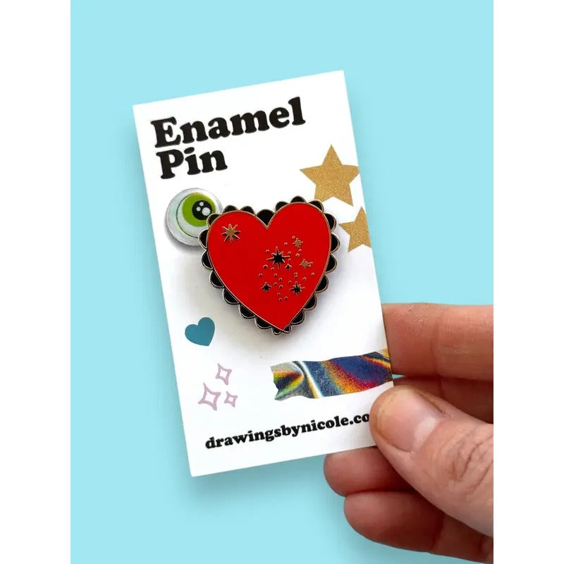Heart Enamel Pin, 1.25 inches T-Shirts, Hoodie, Sweatshirt | WearSparks.com
