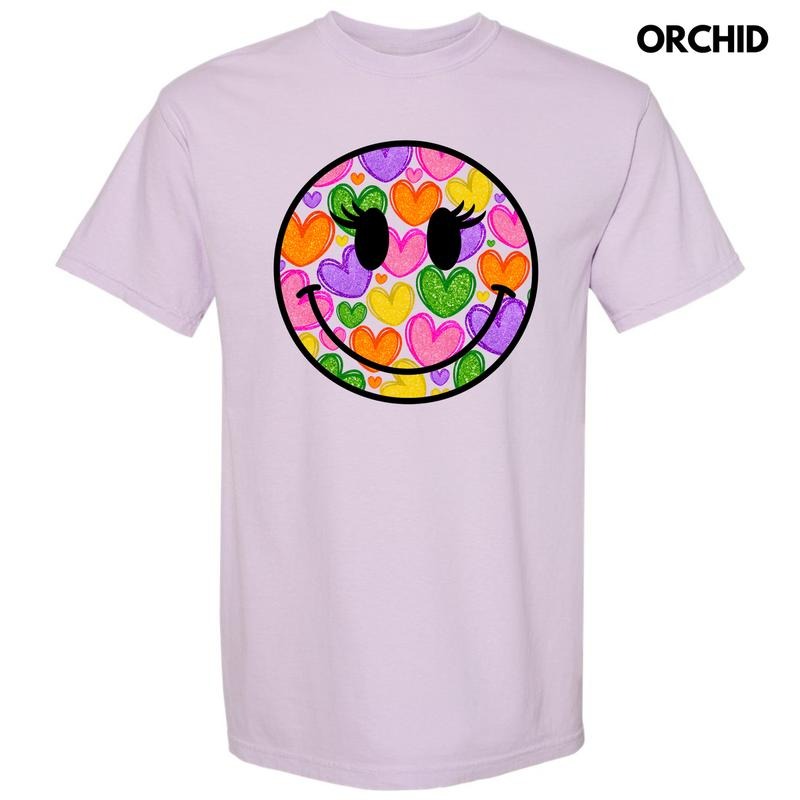 Heart Filled Happy Face Comfort Colors T-Shirt 'NLB' Hoodie, Sweatshirt | WearSparks.com