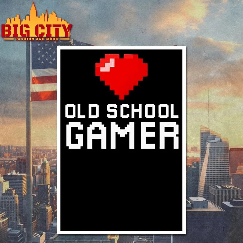 Heart old school gamer shirt