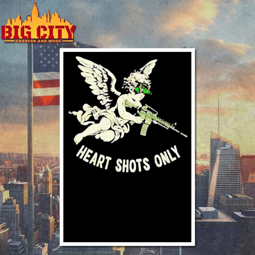 Heart shots only Cupid soldier shirt