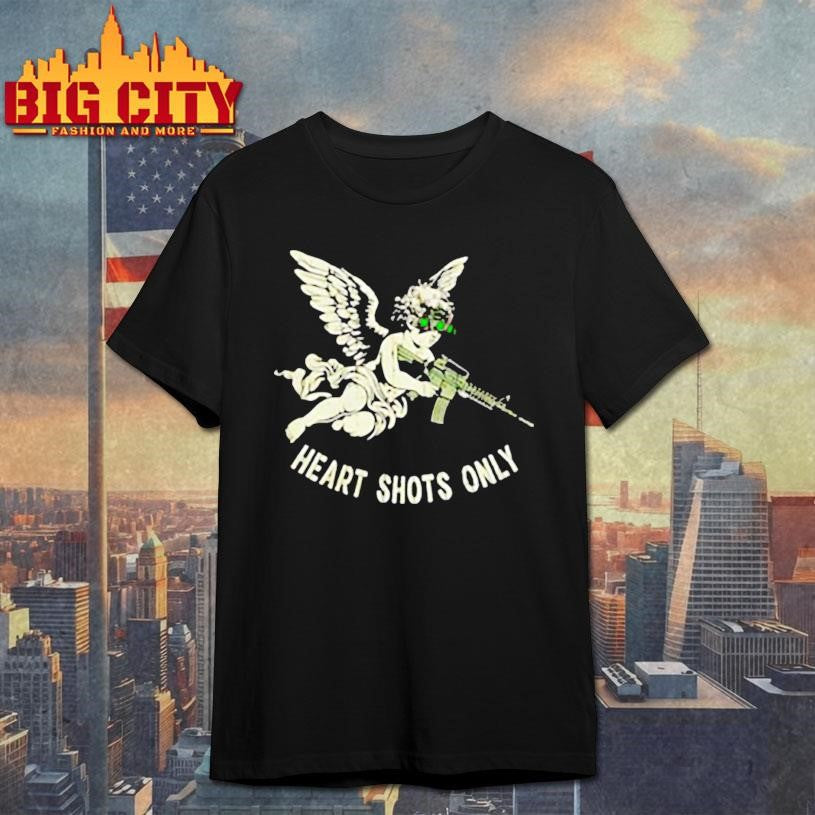 Heart shots only Cupid soldier shirt