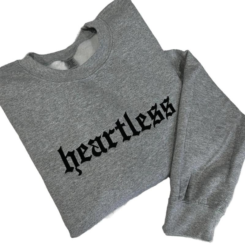 Heartless Embroidered Crewneck Unisex Sweatshirt Casual Clothing T-Shirts, Hoodie | WearSparks.com