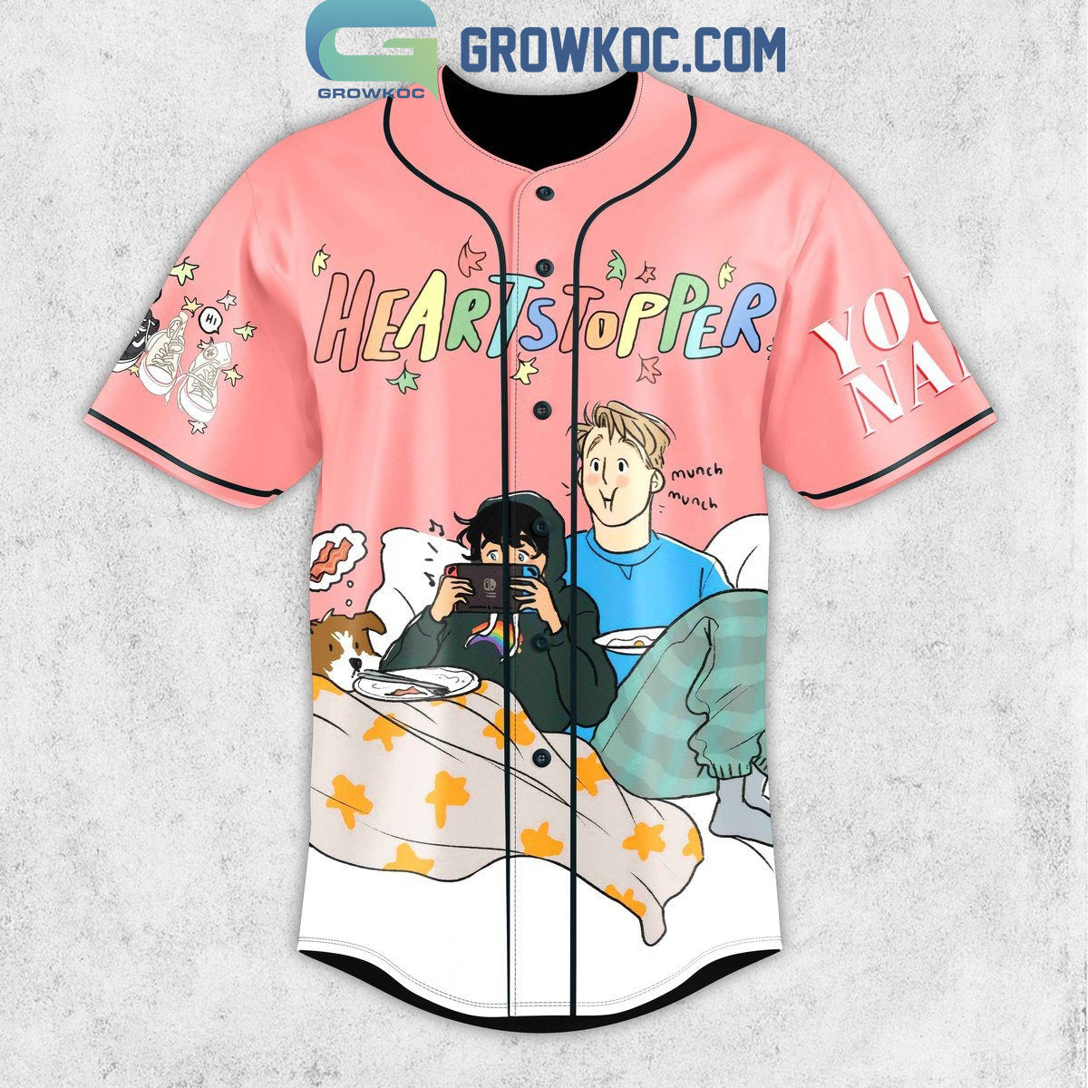 Heartstopper School Love Fan Personalized Baseball Jersey