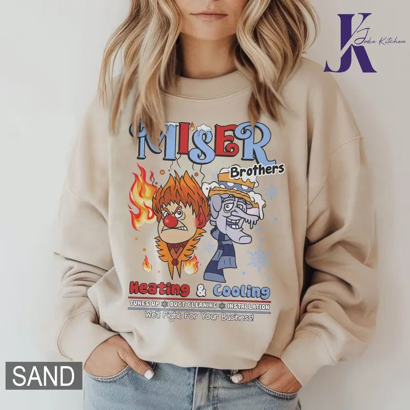 Heating and Cooling We Are Too Much Shirt, Miser Brothers Heating And Cooling Shirt, The Year Without A Santa Claus...