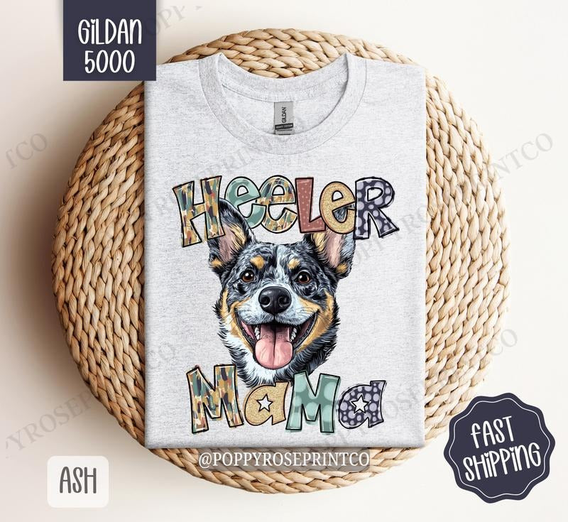 Heeler Mama Shirt Gildan, Dog Mom Women's Tee, Cute Dog Mama Women's Tshirt Plus Sizes Hoodie, Sweatshirt | WearSparks.com