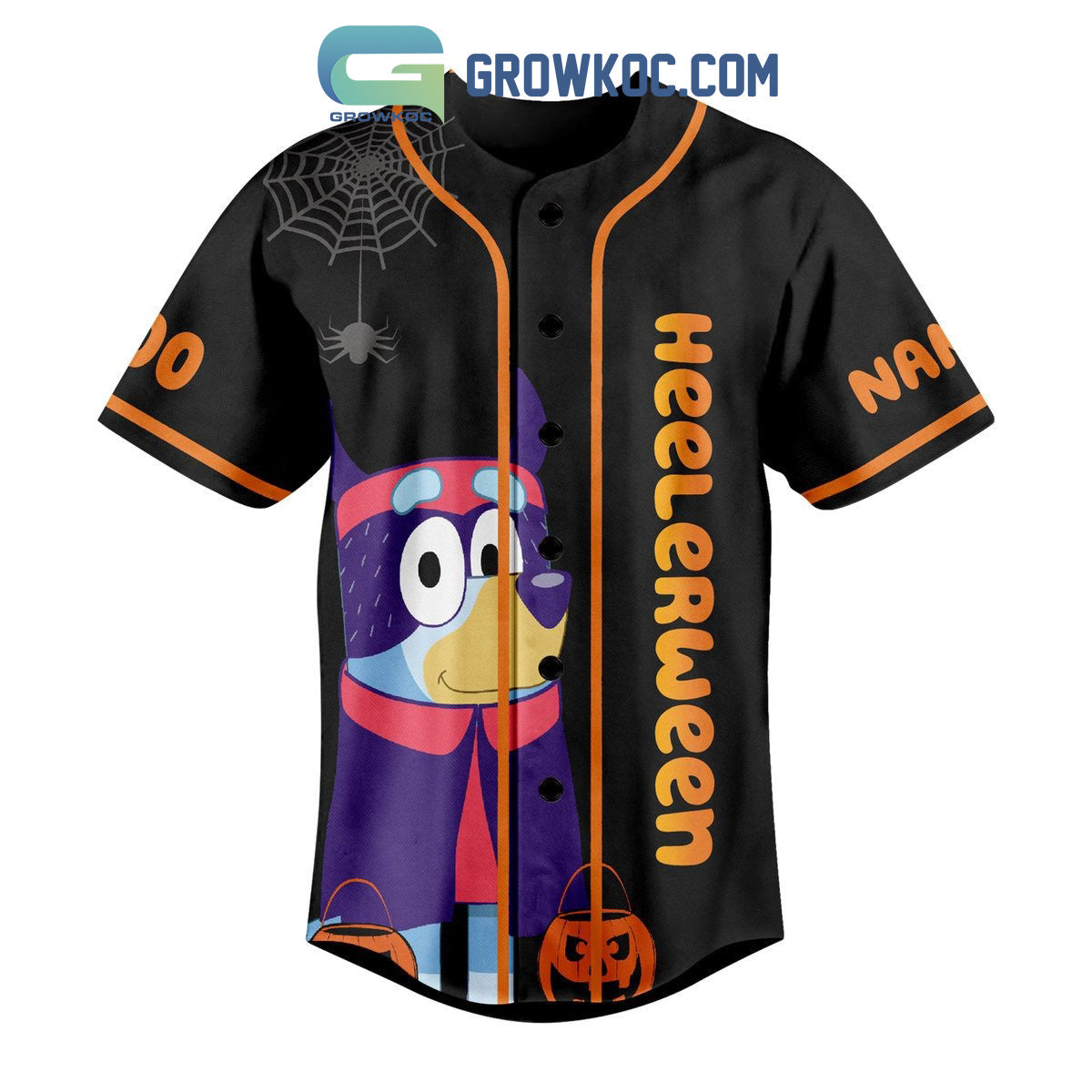 Heelerween Trick Or Treact Bluey Personalized Baseball Jersey