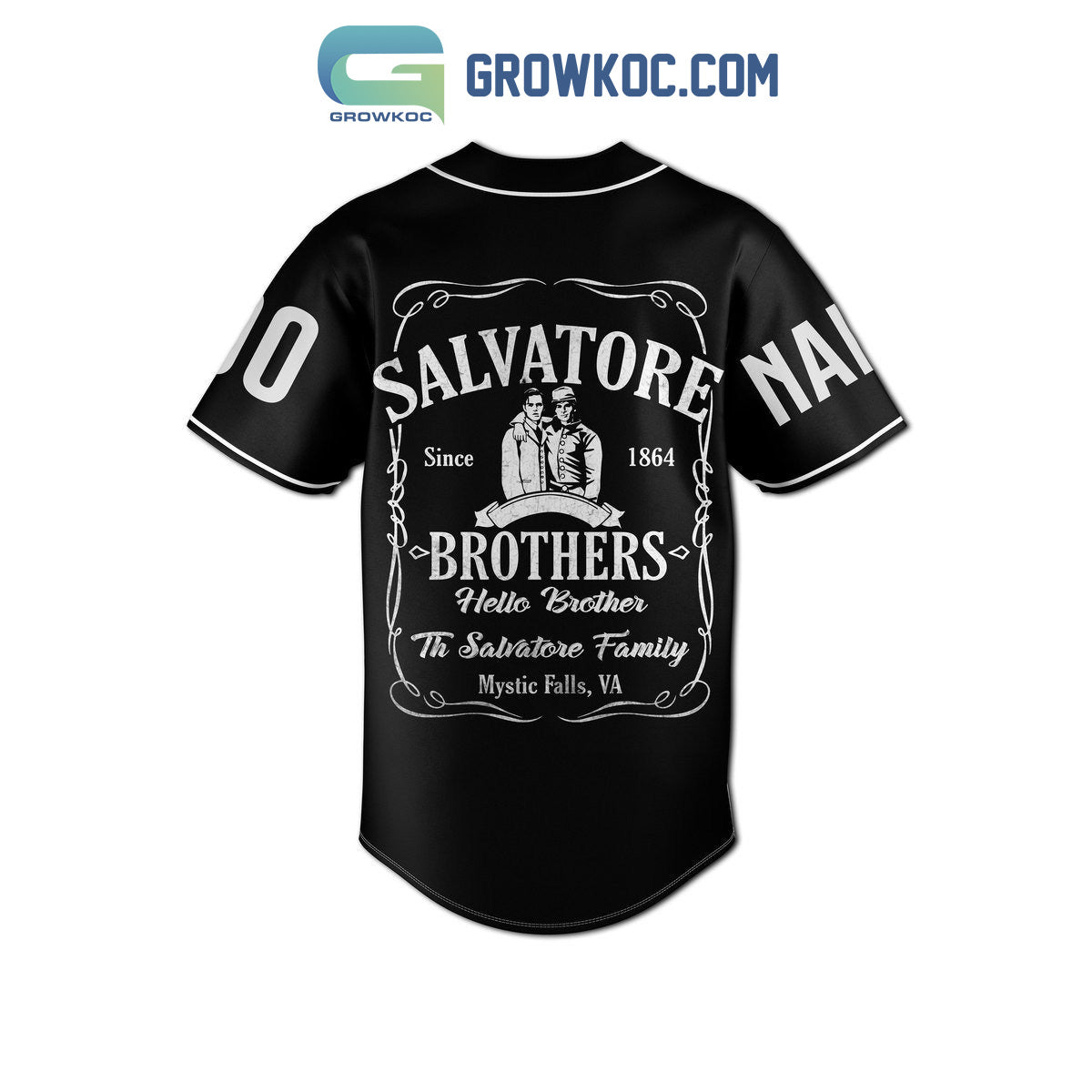 Hello Brother Mystic Falls Virginia Personalized Baseball Jersey