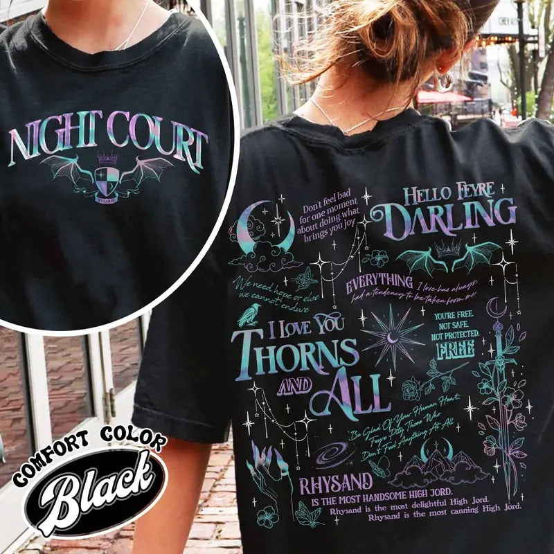 Hello Feyre Darling Shirt, Velaris City of Starlight Shirt, the Night Court Shirt, Velaris Shirt, ACOTAR, Fantasy Reader...
