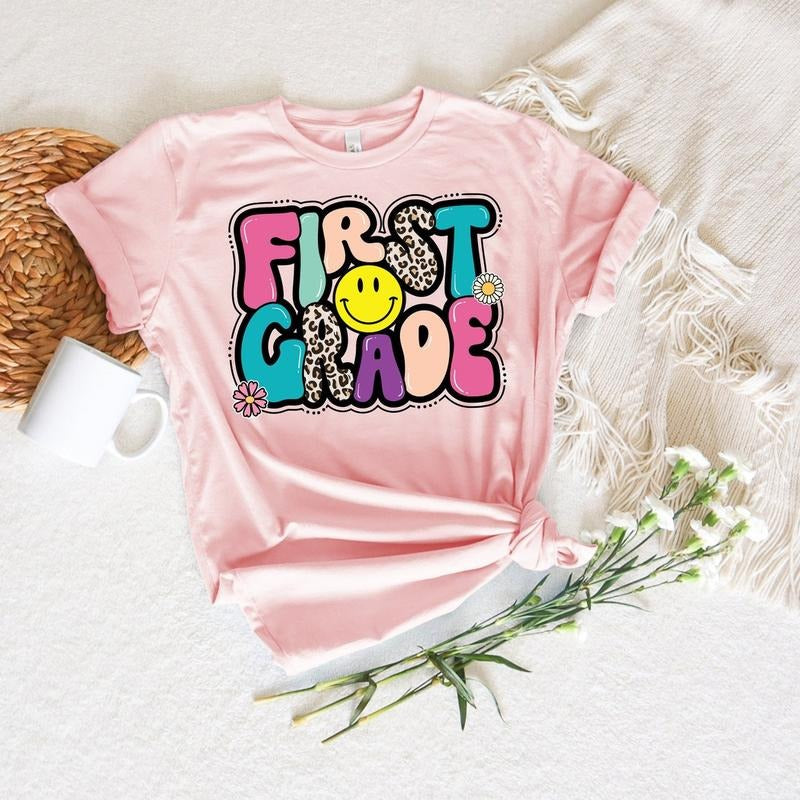 Hello First Grade Shirt, Back To School Shirt, Hello First Grade Rainbow Shirt Hoodie, Sweatshirt | WearSparks.com