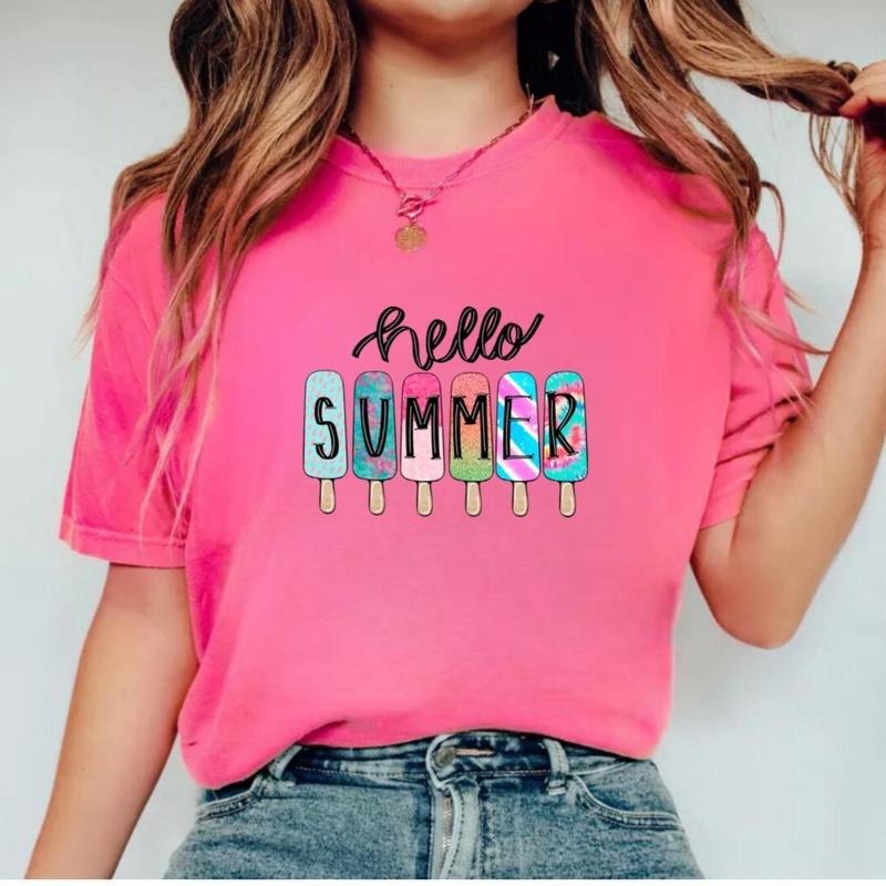 "Hello Summer" t-shirt Sweatshirt, Hoodie, Comfort Colors | WearSparks.com