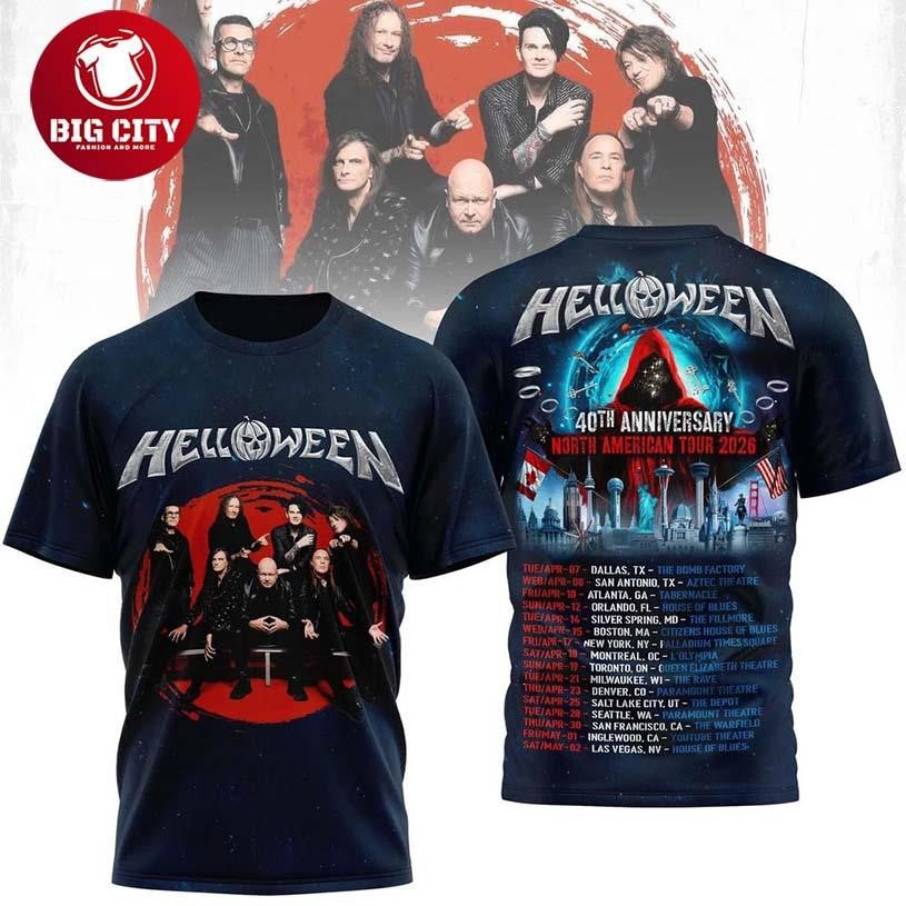Helloween Tour 2026 All Over Print Two Sided Shirt