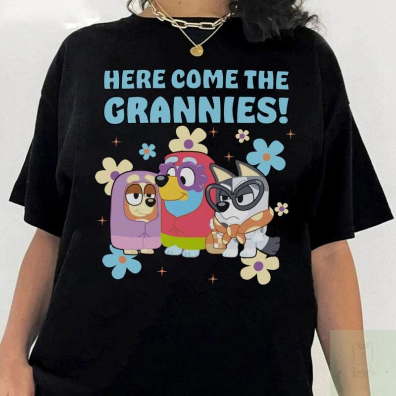 Here Come The Grannies T-Shirt, Bluey Grannies Tee Shirt, Bluey Bingo Muffin T-Shirt, Bluey Family Vacation Shirt, Bluey...