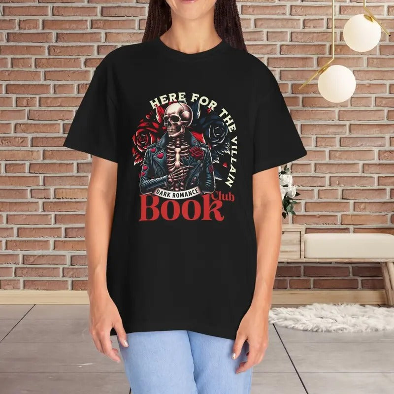 Here For The Villain Dark Romance Book Club Shirt, Book lover Gift. Enemies to lovers Sweatshirt, Womenswear Tees Hoodie