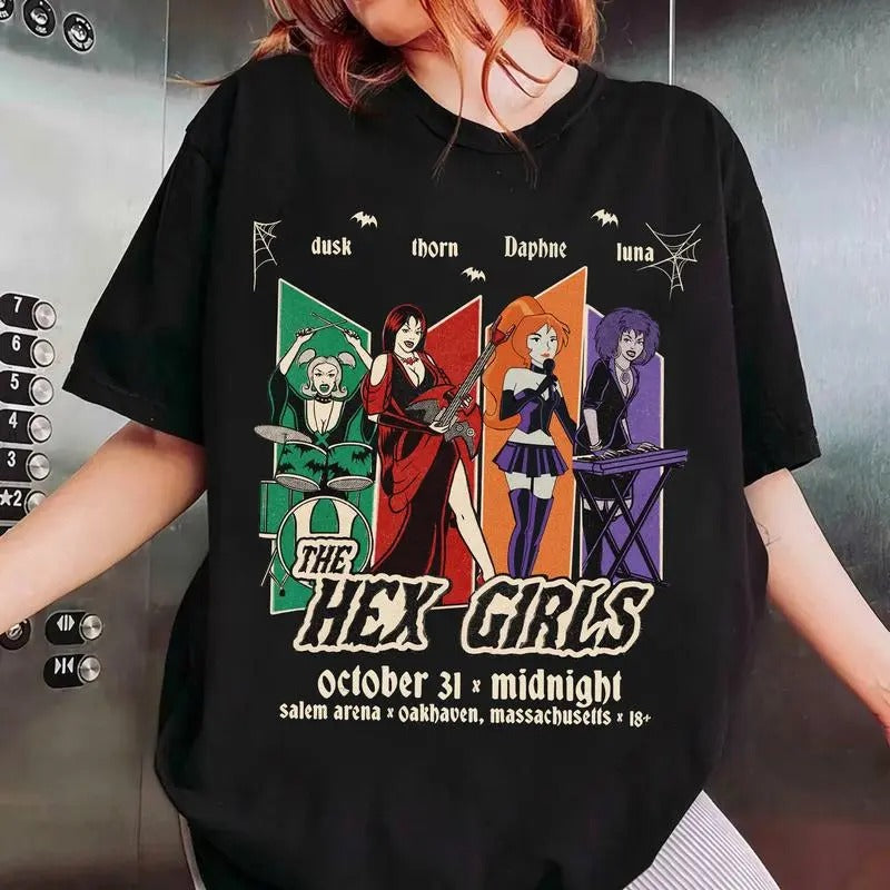 Hex Girls X Daphne Shirt, The Hex Girls Rock Band Music Tee, Music Concert 2024, Unisex Short Sleeve Tee Hoodie, Sweatshirt