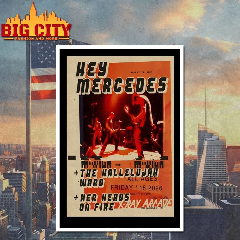 Hey Mercedes Jan 16 2026 X-Ray Arcade Cudahy WI Poster shirt