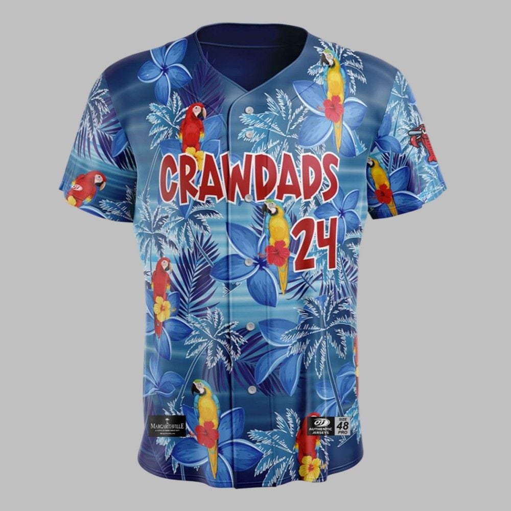 Hickory Crawdads Margaritaville Night Jersey Giveaway 2025 - Grishko.com T-Shirts, Hoodie, Sweatshirt (Image 1)