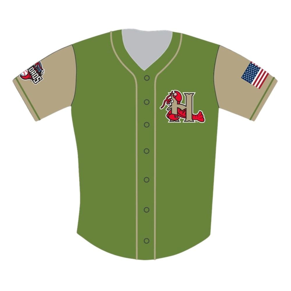 Hickory Crawdads Military Jersey 2025 Giveaway - Grishko.com T-Shirts, Hoodie, Sweatshirt | WearSparks.com (Image 2)