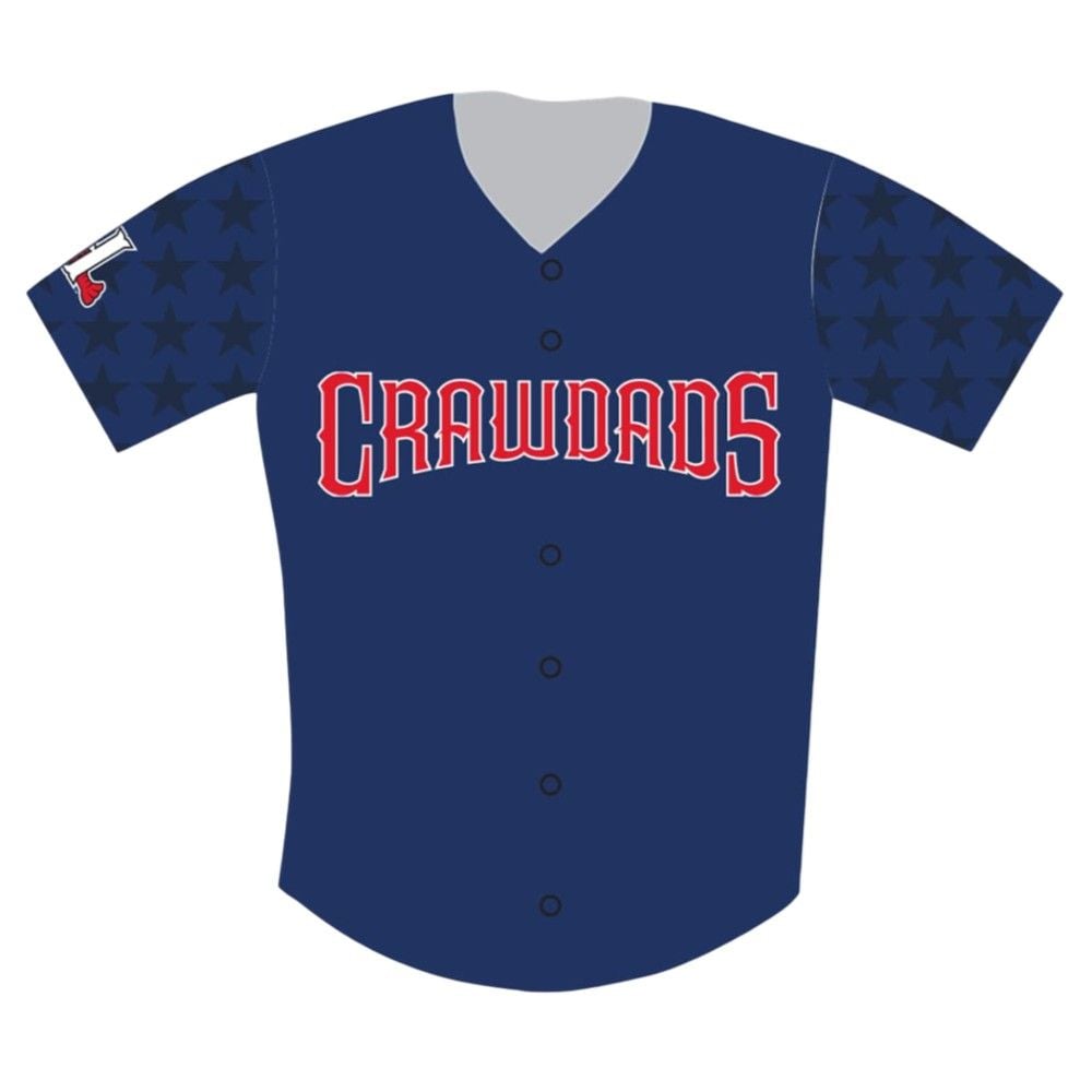 Hickory Crawdads Patriotic Jersey 2025 Giveaway - Grishko.com T-Shirts, Hoodie, Sweatshirt | WearSparks.com (Image 2)