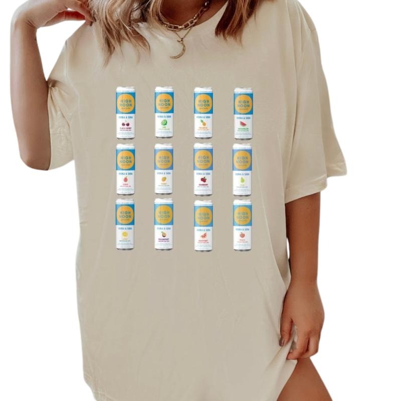 High Noon Unisex Shirt, viral vintage cans Sweatshirt or Hoodie Crewneck Fabric Womenswear Top Fitted | WearSparks.com
