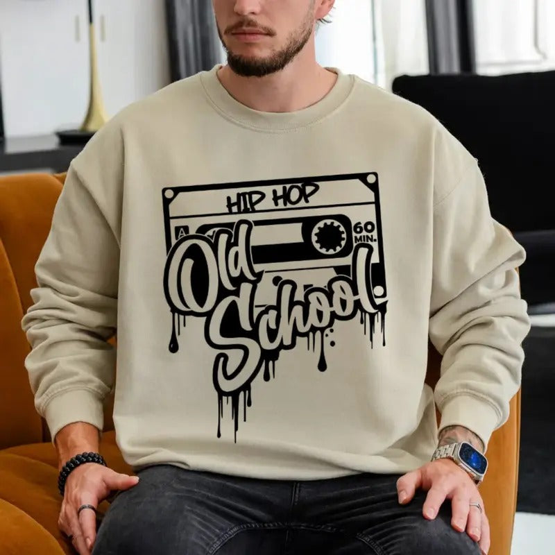 Hip Hop Old School Sweatshirt, Rap And Hip Hop Music Shirt, Music Lovers Tee, Unisex Sweater Pullover Tee Hoodie