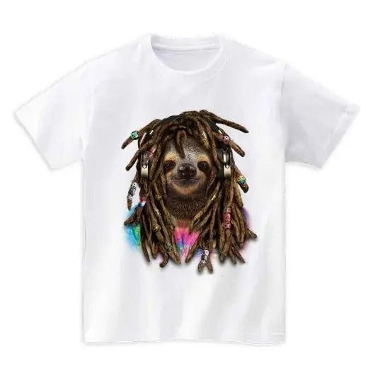 Hippie Giant Sloth with Dreadlocks, Reggae Dreads - Short Sleeve Unisex, Men Made in USA T-Shirts, Hoodie, Sweatshirt
