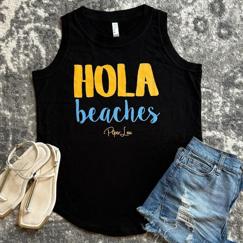 Hola Beaches Color Premium Relaxed Fit Tank T-Shirts, Hoodie, Sweatshirt | WearSparks.com