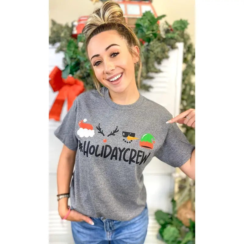 Holiday Crew Christmas Graphic T-Shirt Hoodie, Sweatshirt | WearSparks.com