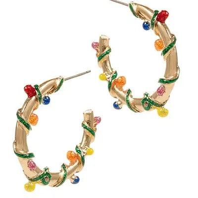 Holiday Lights Hoop Earrings T-Shirts, Hoodie, Sweatshirt | WearSparks.com