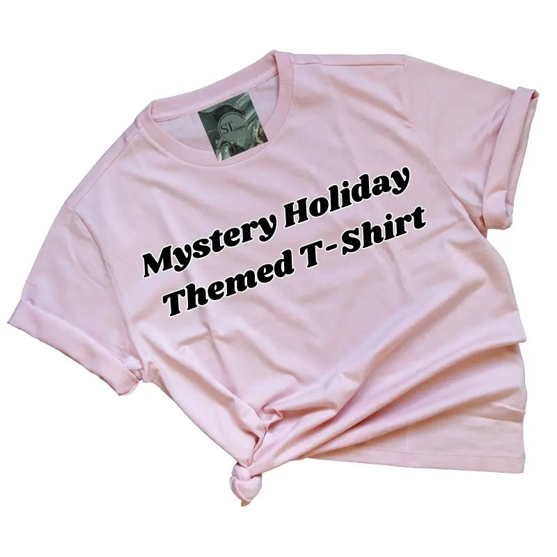 Holiday Theme Mystery Designed t-shirt plus sized options graphic tees women cute shirts Comfort Top Womenswear Original...