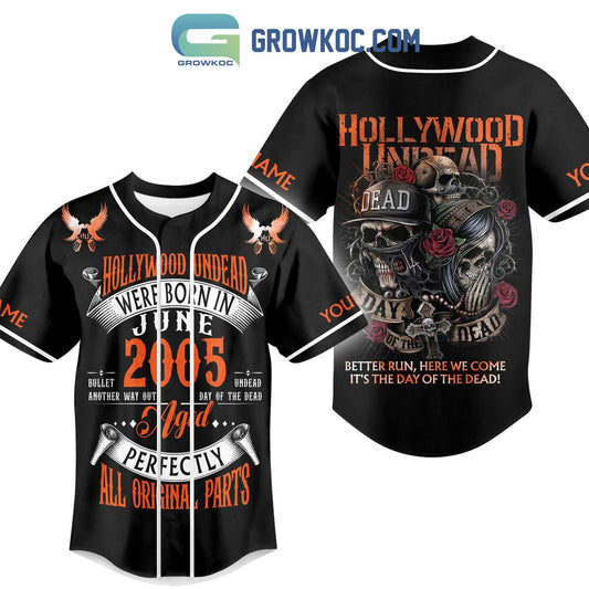 Hollywood Undead Better Run Here We Come It’s The Day Of The Dead Personalized Baseball Jersey