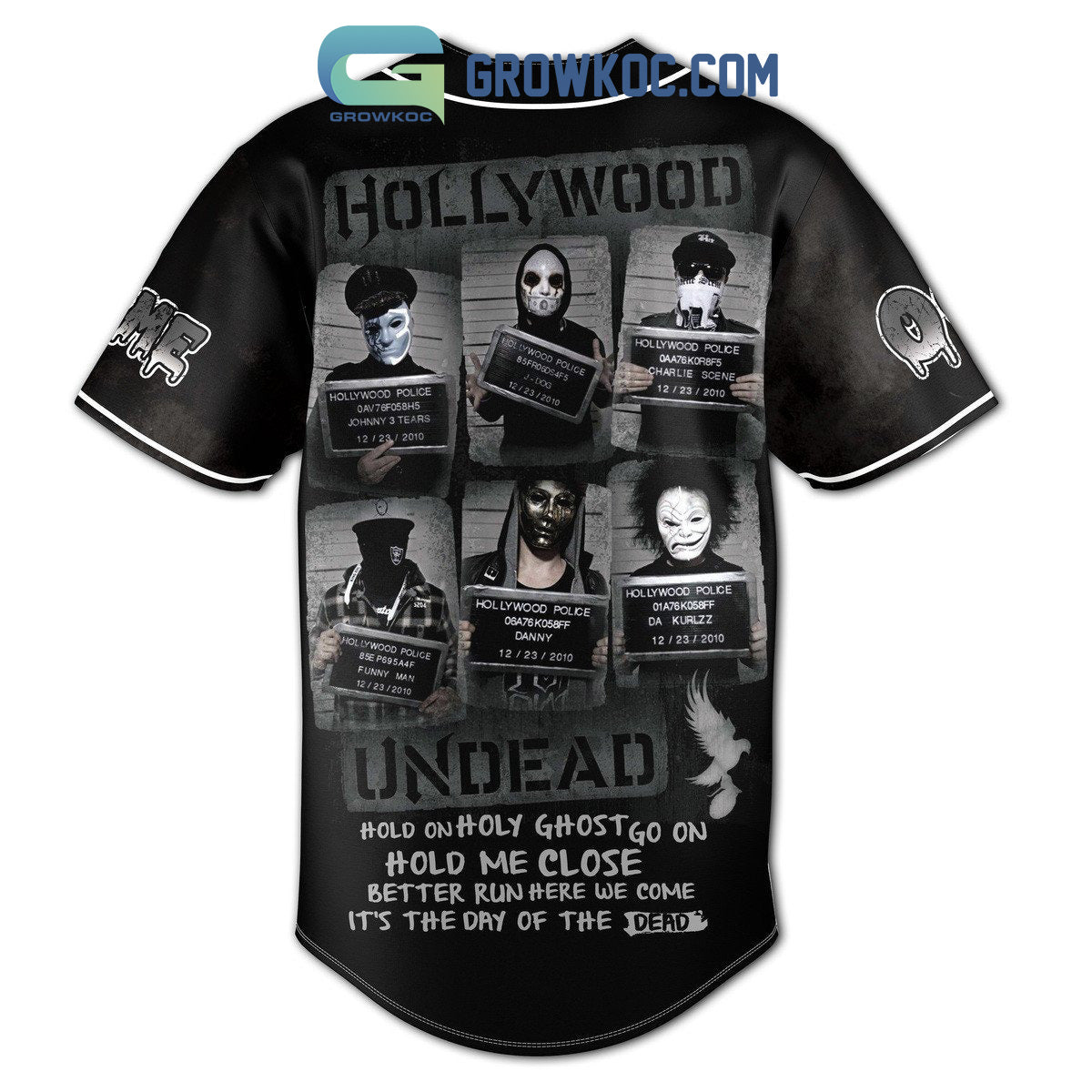 Hollywood Undead Hold On Holy Ghost Go On Personalized Baseball Jersey