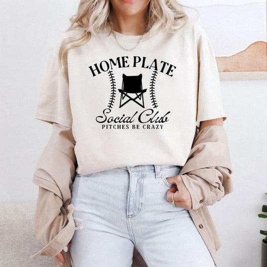 Home Plate Social Club T-Shirt, Pitches be Crazy T-Shirt, Weekends Are For Baseball, Baseball Mom T-Shirt, Baseball Mama,...