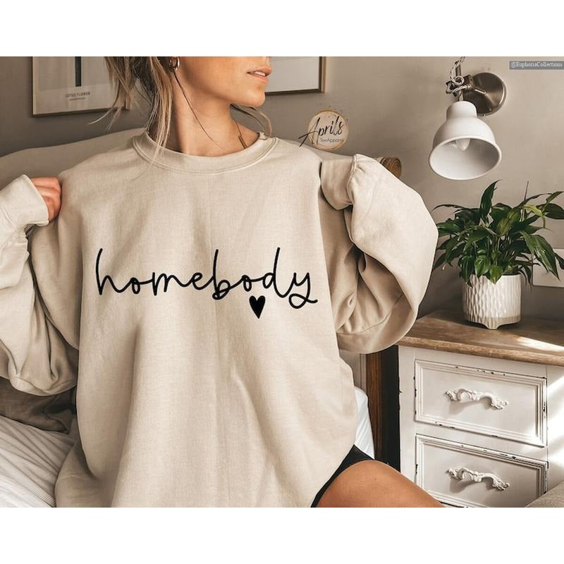 Homebody Sweater, Hoodie, Tee Shirt, Cute Trendy Homebody Cozy Graphic Slouchy Sweatshirt, Tshirt , Global Trending Outfits