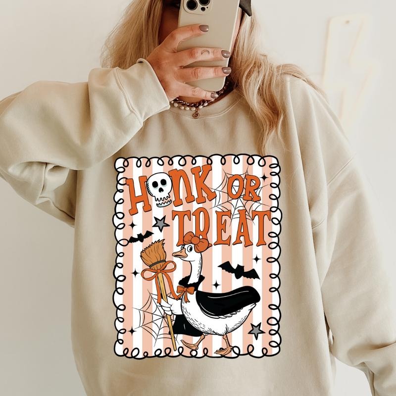 Honk Or Treat Shirt  ~ Unisex Apparel Relaxed Fit Printed In The USA Clothing Womenswear Casual Comfort Cotton Top...