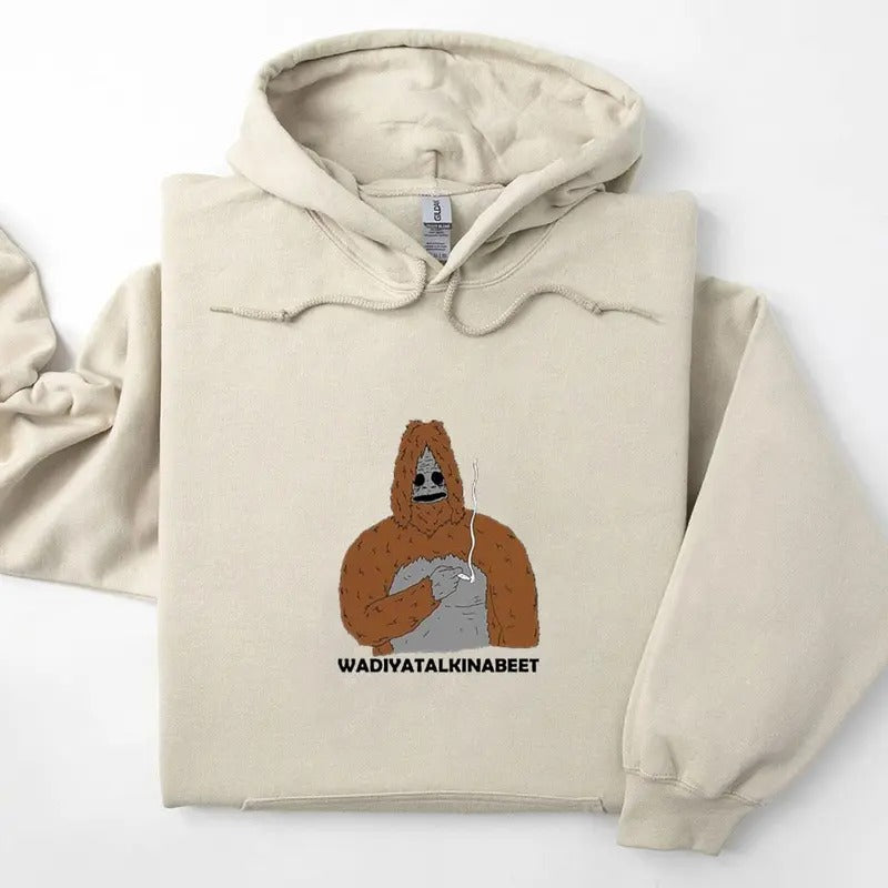 Hoodie Merch Sassy The Sasquatch Smoke Hoodie Unisex Classic Cotton, Graphic Meme Gift T-Shirts, Sweatshirt | WearSparks.com