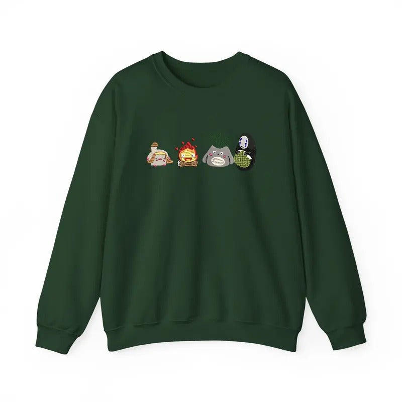 Studio Ghibli Embroidered Tshirt/Sweatshirt/Hoodie, Howl's Moving Castle Shirt, Studio Ghibli Shirt, Anime Gift Casual...